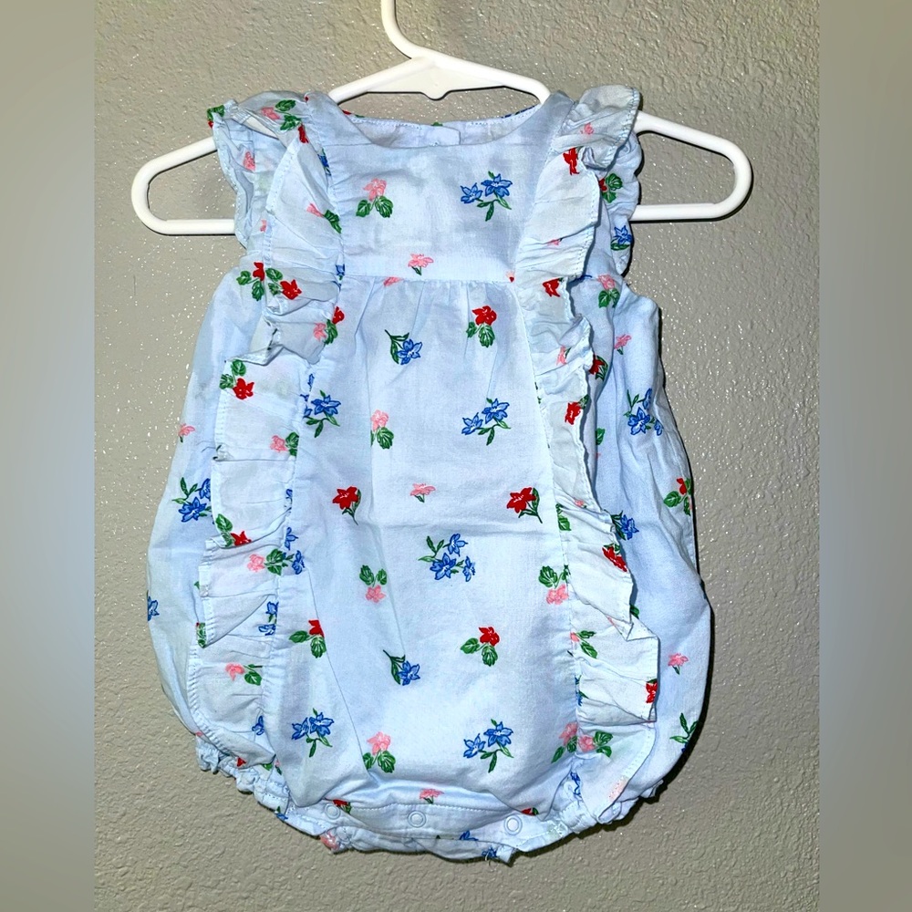 Janie and Jack | One Pieces | Janie And Jack Romper 3 to 6 months Floral Blue